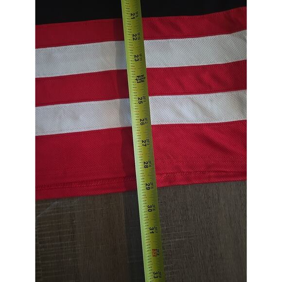 Disney Parks Mickey Red Black Hockey Jersey Adult XL NWT 2025 Disneyland - Picture 10 of 15